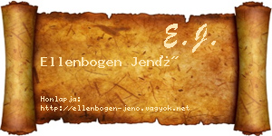 Ellenbogen Jenő névjegykártya