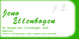 jeno ellenbogen business card