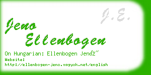 jeno ellenbogen business card